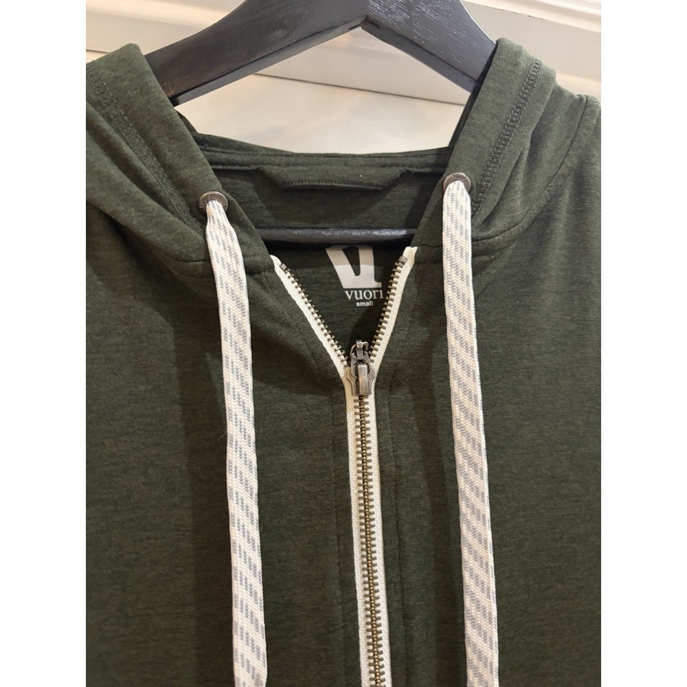 Vuori Halo Performance Full Zip Hoodie Women's Small Green - Picture 3 of 11